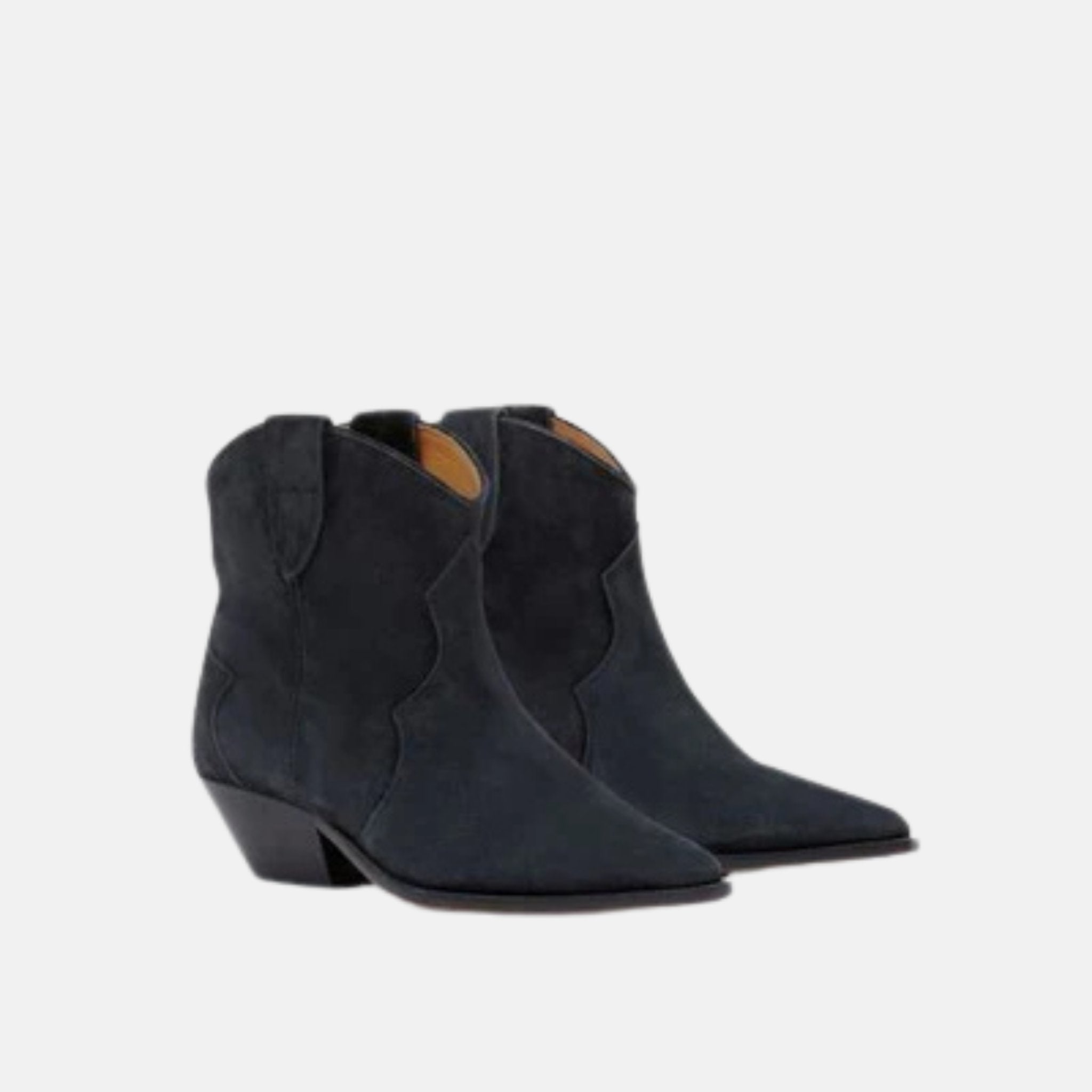 Dewina Cowboy Boots In Suede Calfskin Leather
