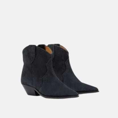 Dewina Cowboy Boots In Suede Calfskin Leather