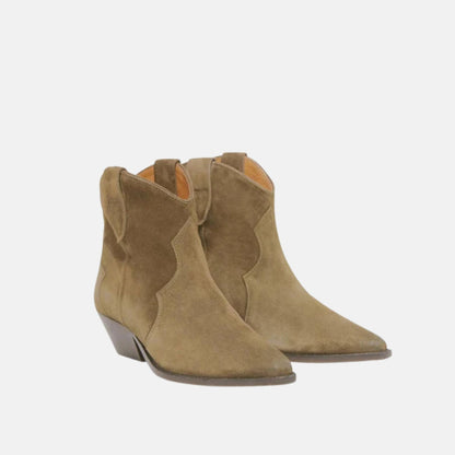 Dewina Cowboy Boots In Suede Calfskin Leather
