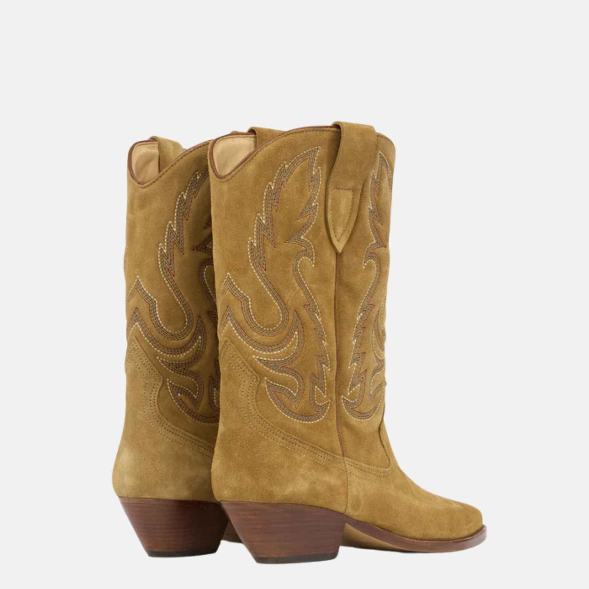 Duerto Cowboy Boots In Embroidered Suede Calfskin