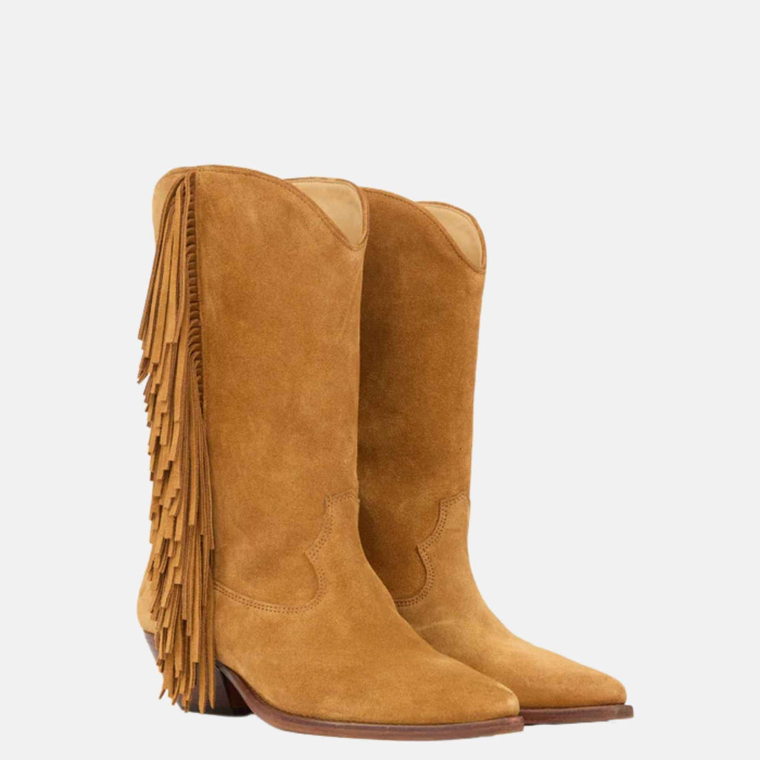Duerto Cowboy Boots In Fringed Suede Calfskin