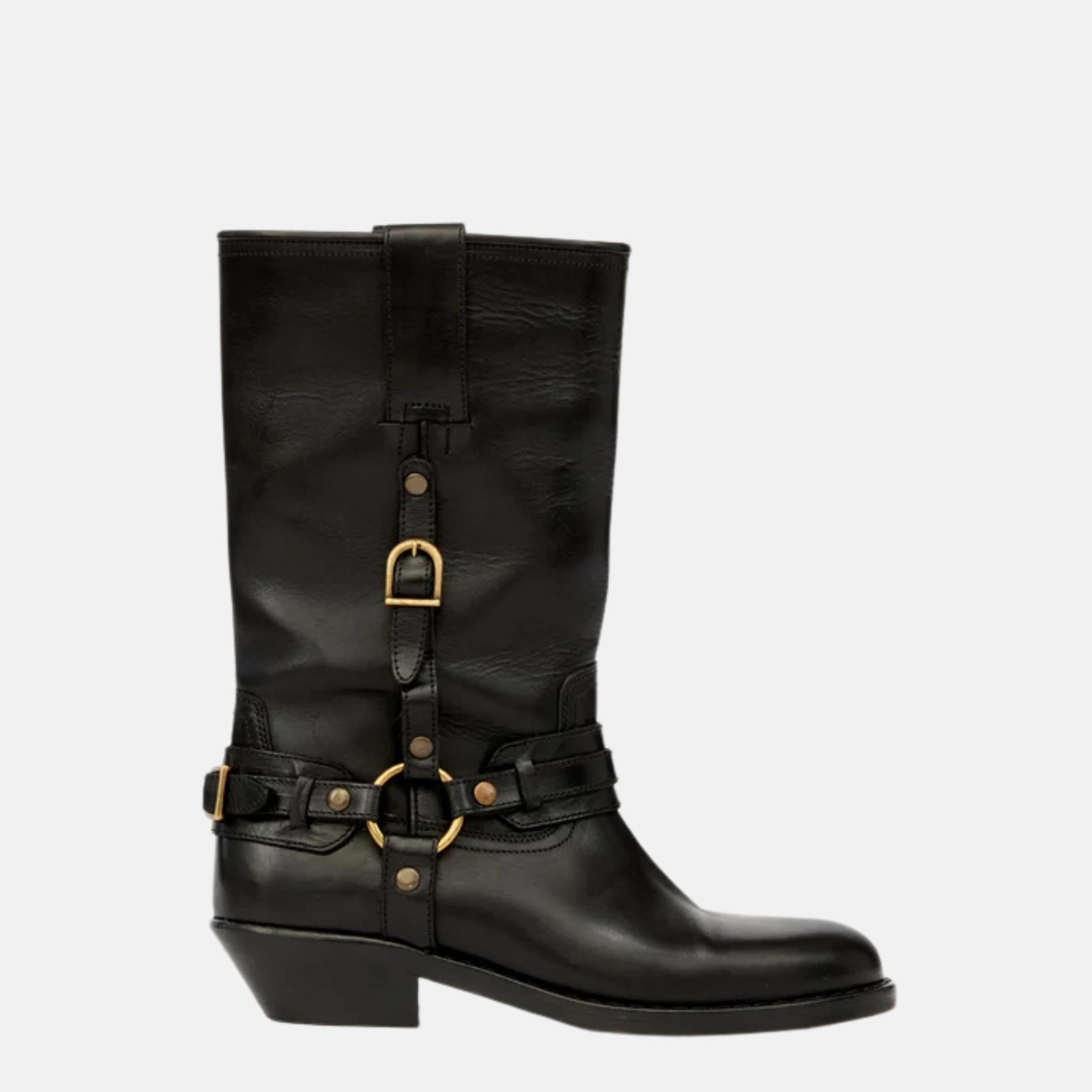 Heiko Camargue Boots In Leather With Straps