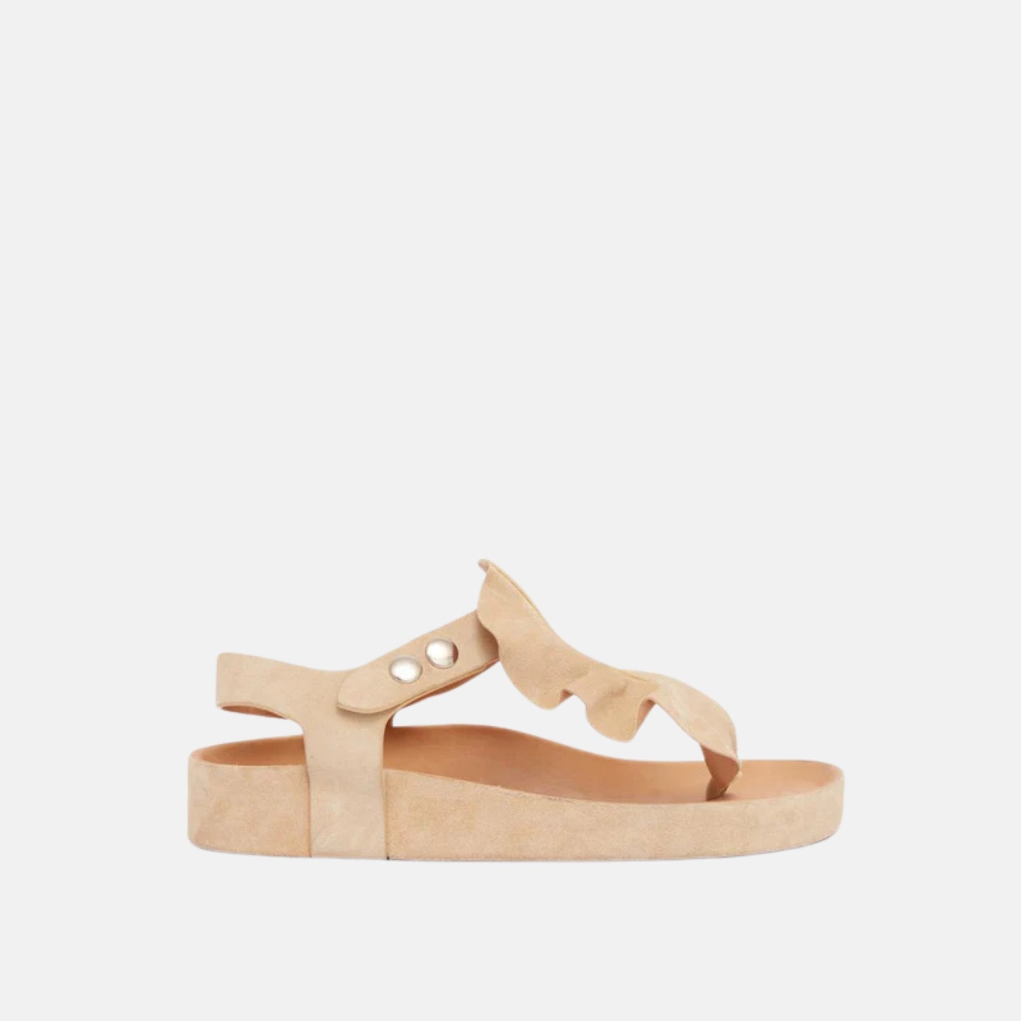Isela Flat Sandals In Leather