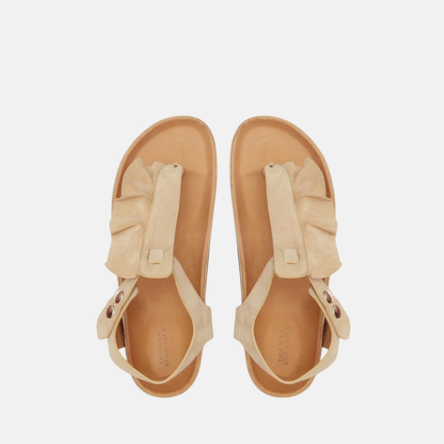 Isela Flat Sandals In Leather