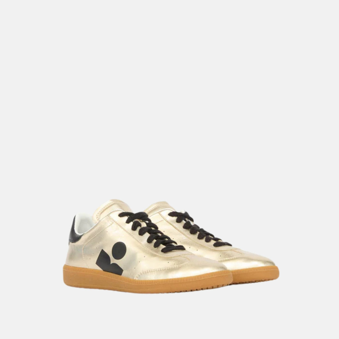 Kaycee Low Top Sneakers In Metallic Leather