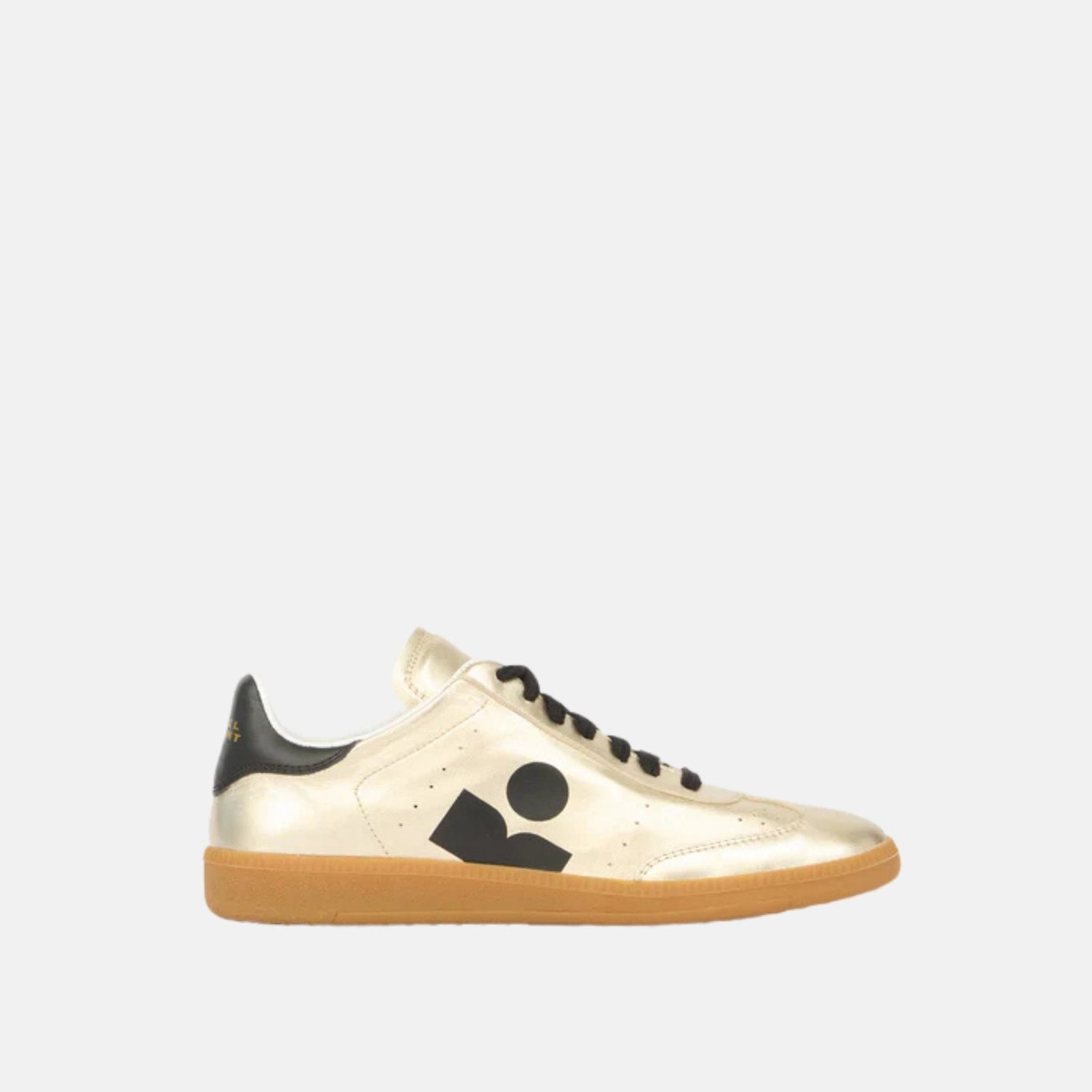 Kaycee Low Top Sneakers In Metallic Leather