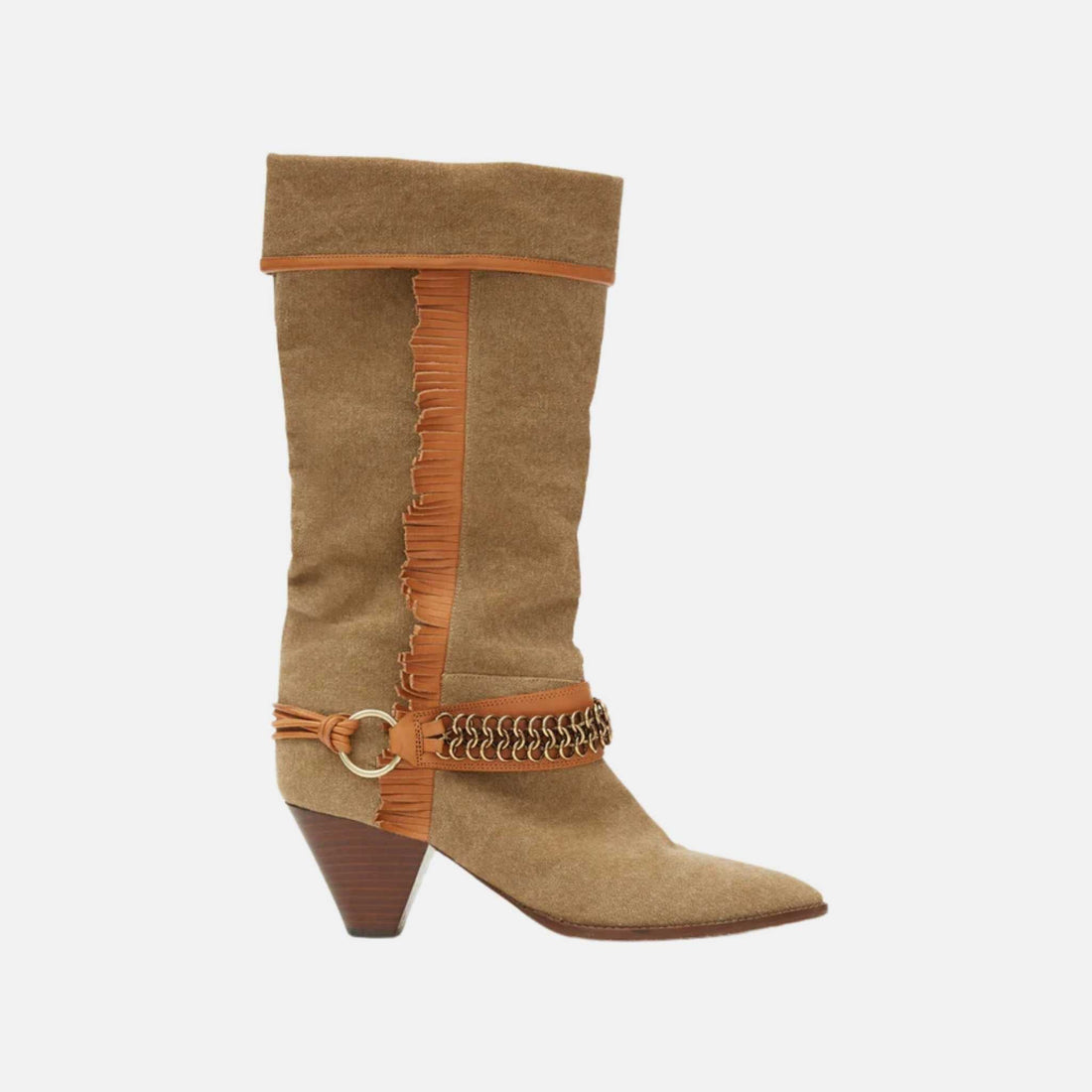 Levon Cowboy Boots In Fabric And Leather