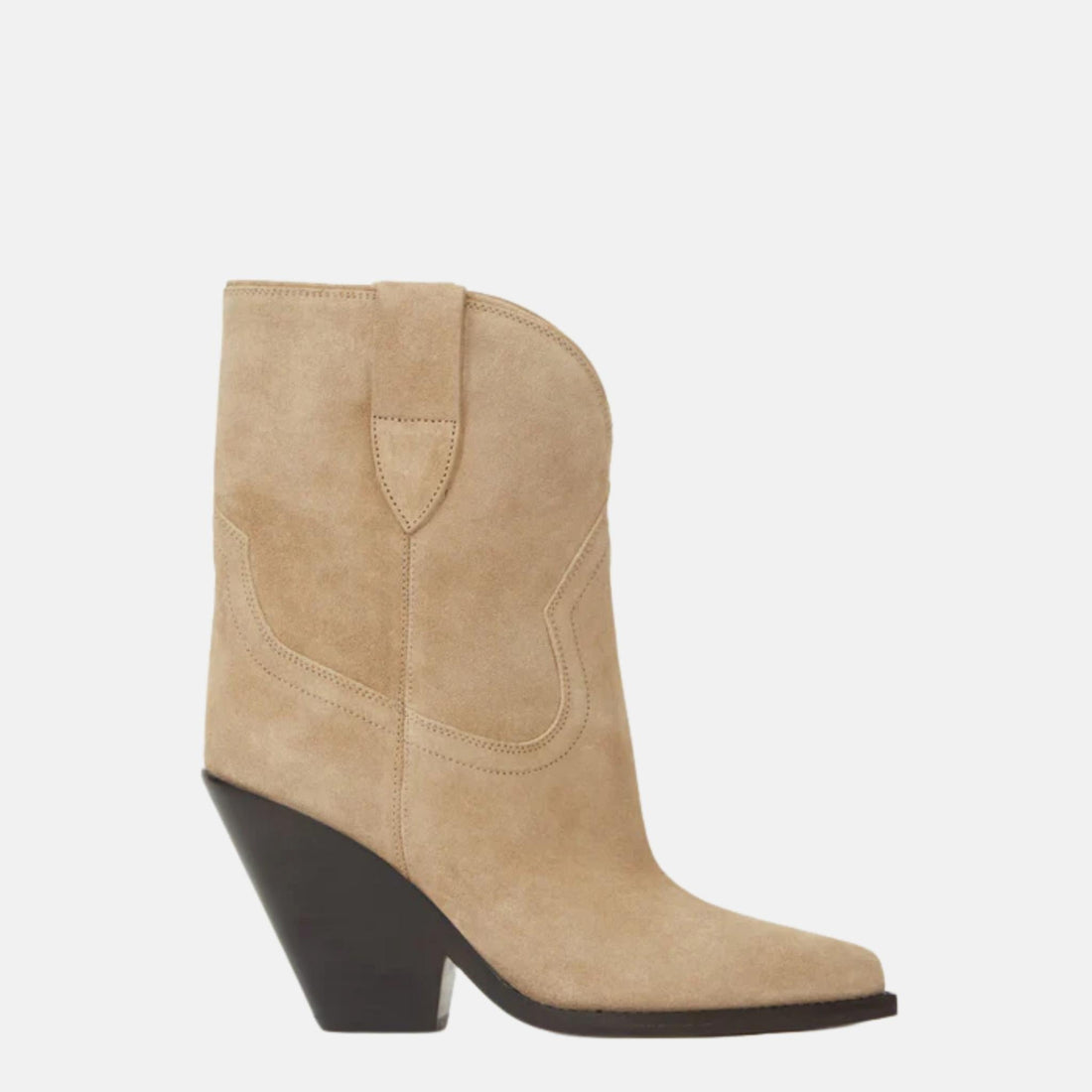 Leyane Cowboy Boots In Suede Calfskin Leather