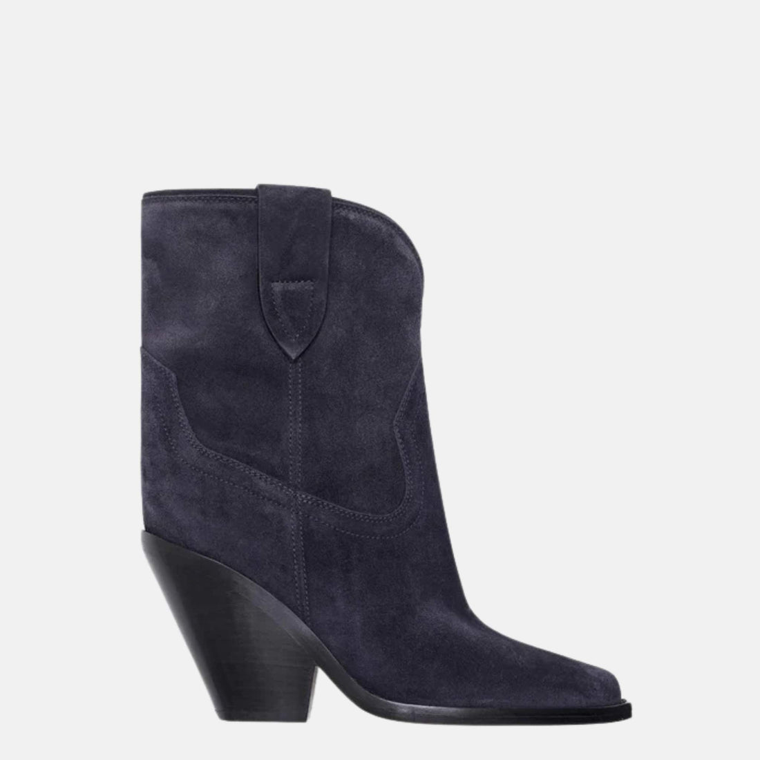 Leyane Cowboy Boots In Suede Calfskin Leather