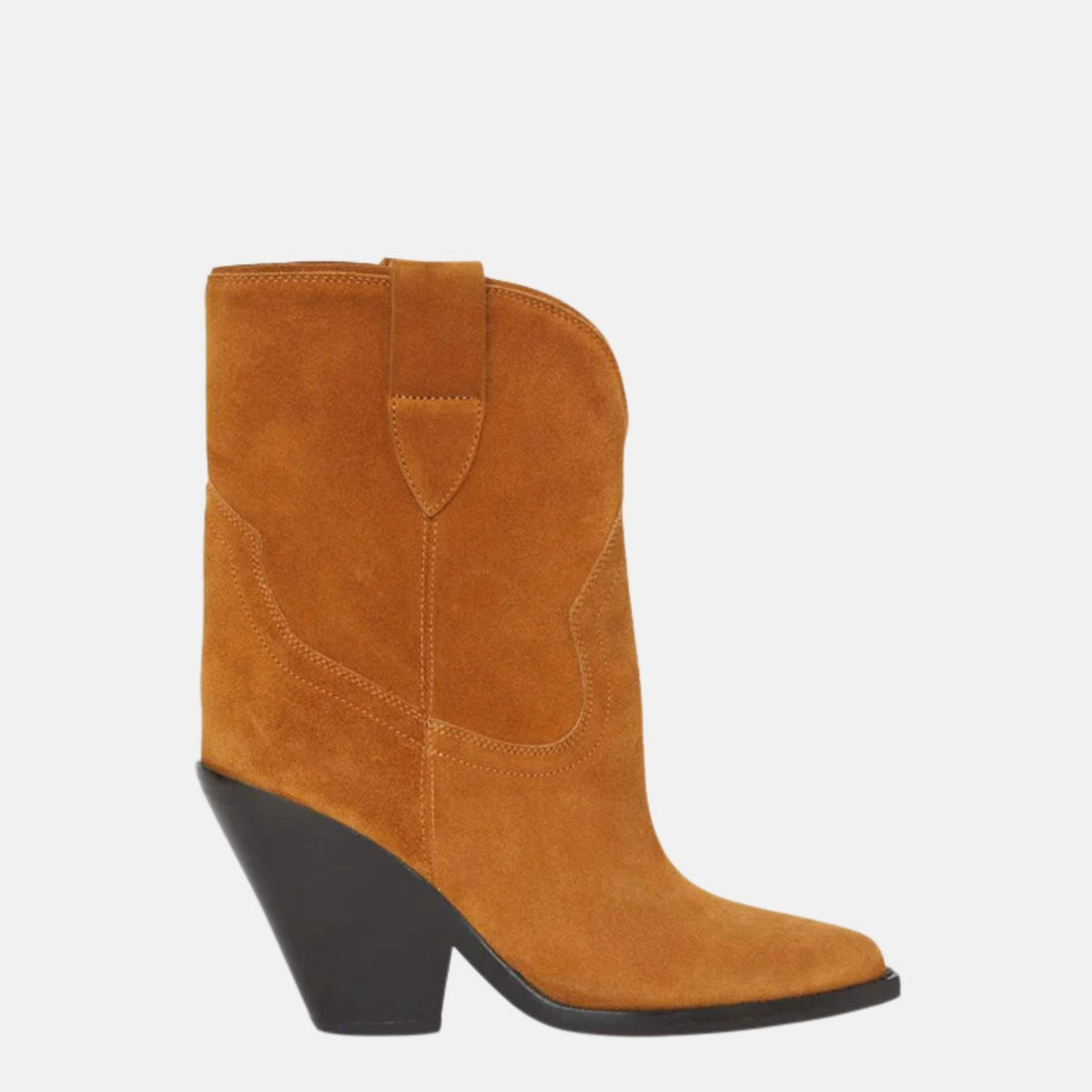 Leyane Cowboy Boots In Suede Calfskin Leather