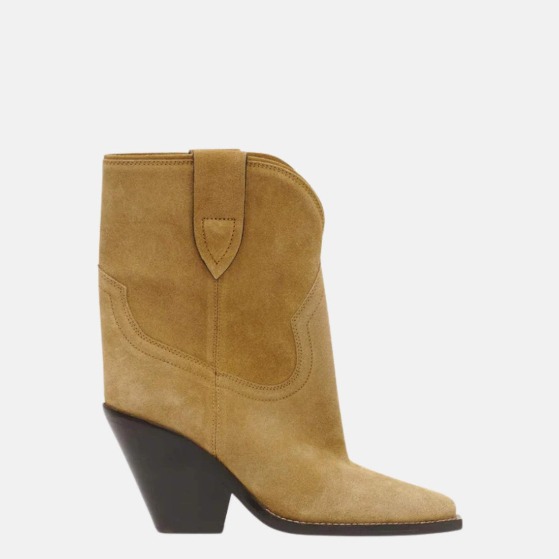Leyane Cowboy Boots In Suede Calfskin Leather
