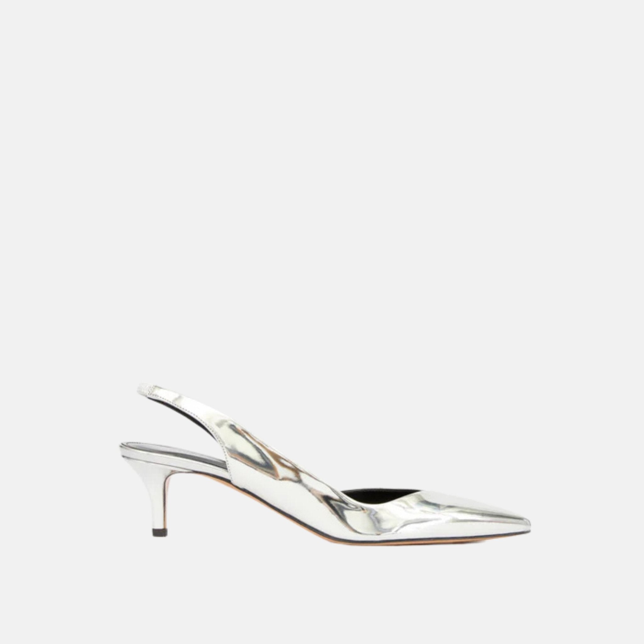 Padim Slingback Pumps In Mirror Effect Finish