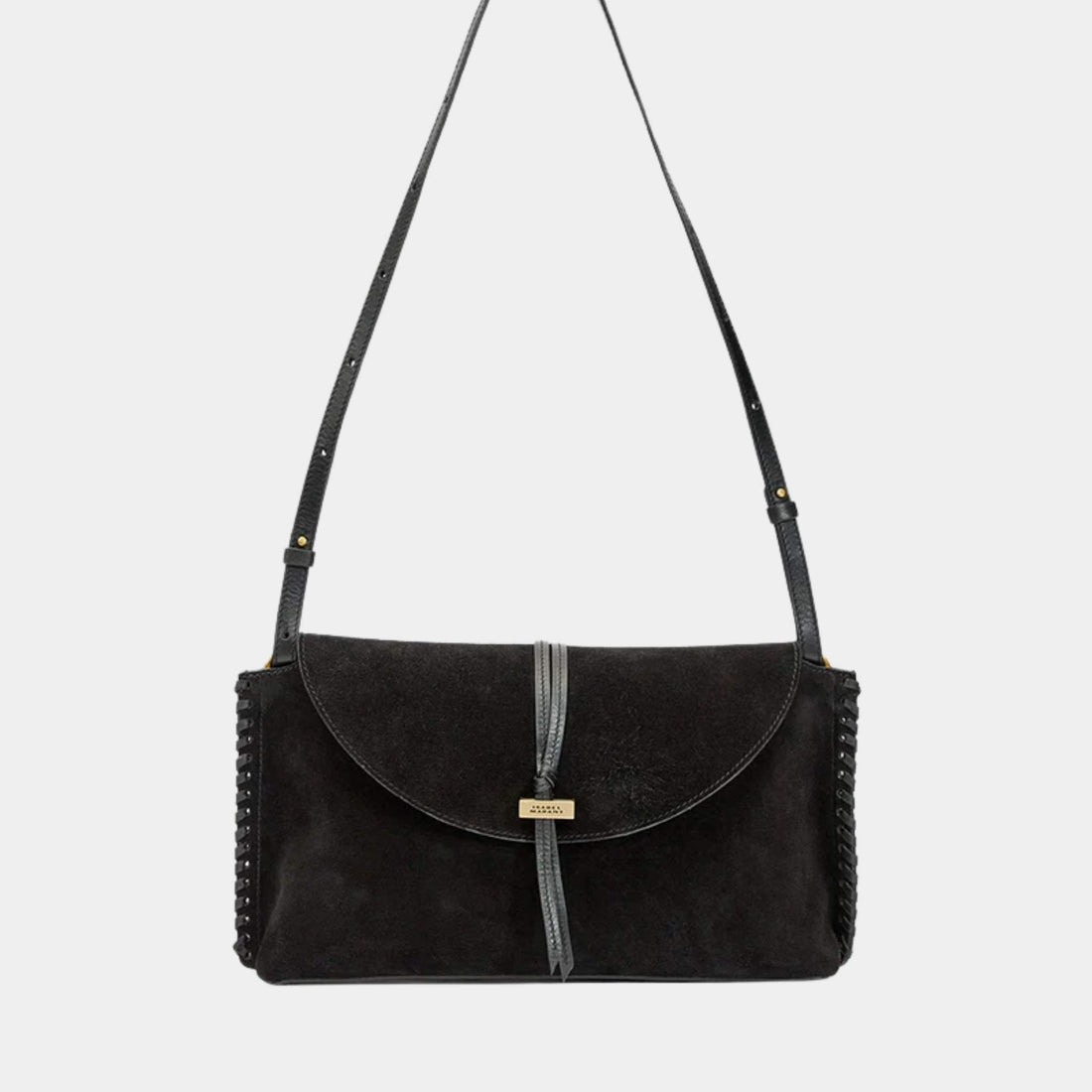 Silao Braided Suede Calfskin Leather Clutch Bag