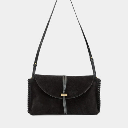 Silao Braided Suede Calfskin Leather Clutch Bag