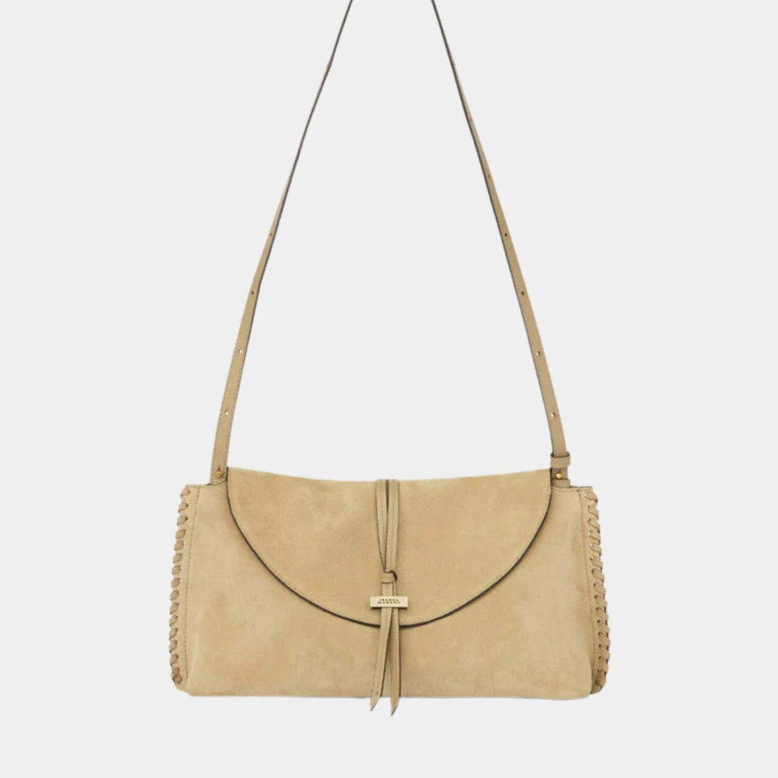 Silao Braided Suede Calfskin Leather Clutch Bag