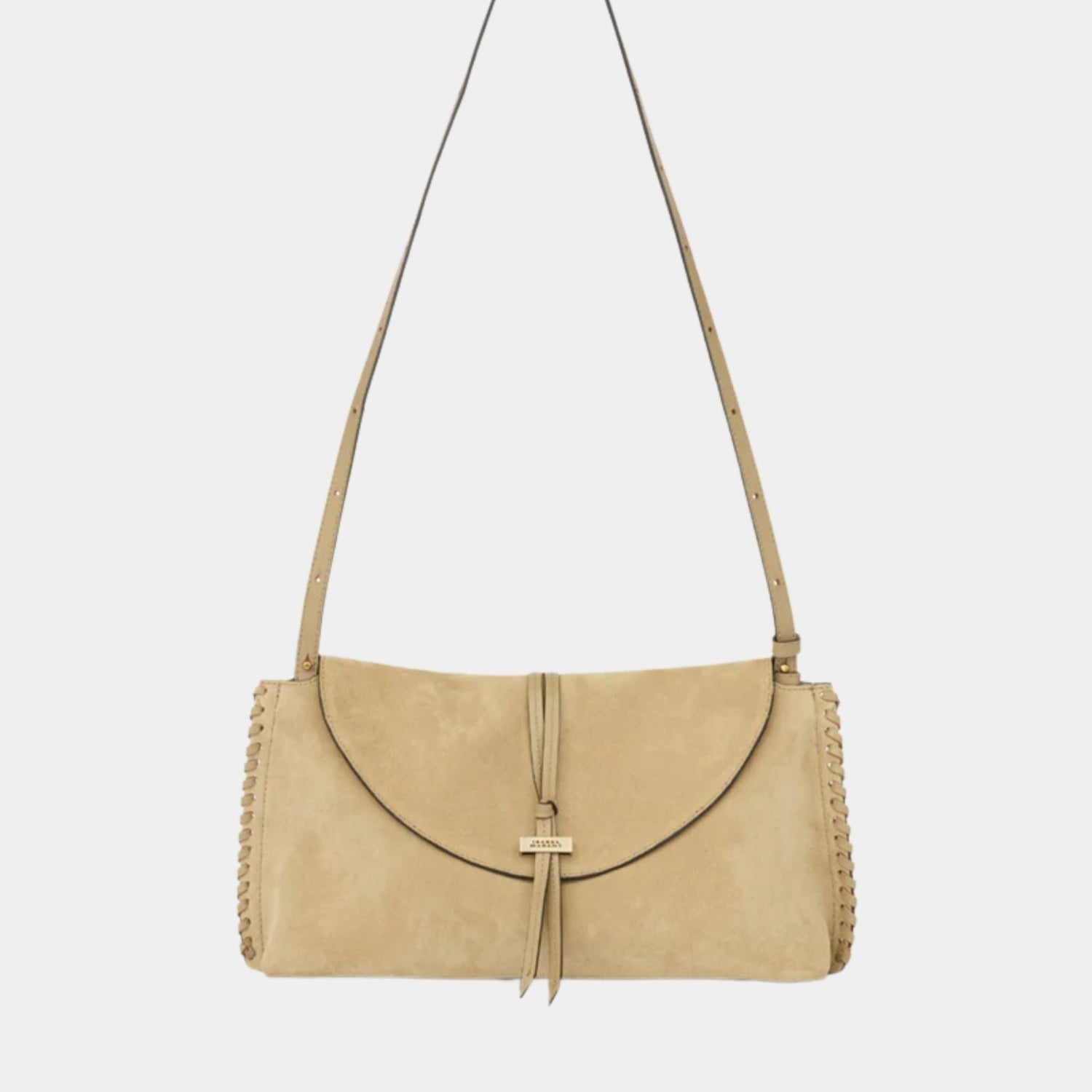 Silao Braided Suede Calfskin Leather Clutch Bag