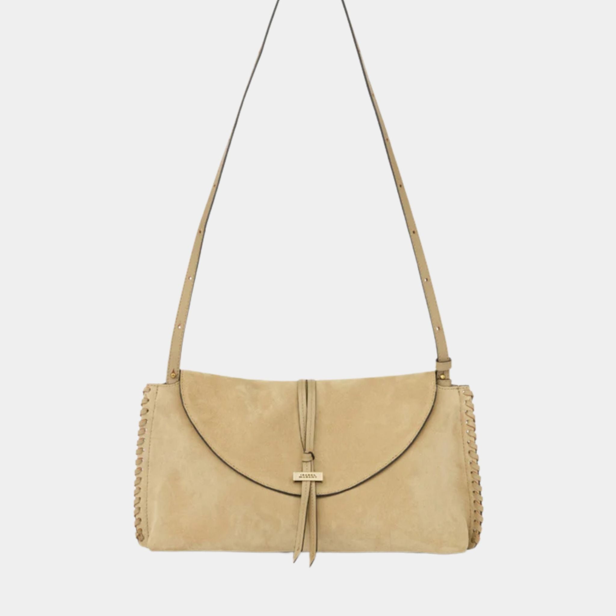 Silao Braided Suede Calfskin Leather Clutch Bag