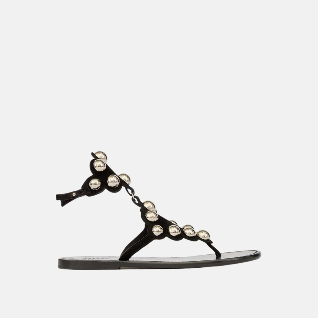 Velvee Jeweled Sandals In Suede Leather