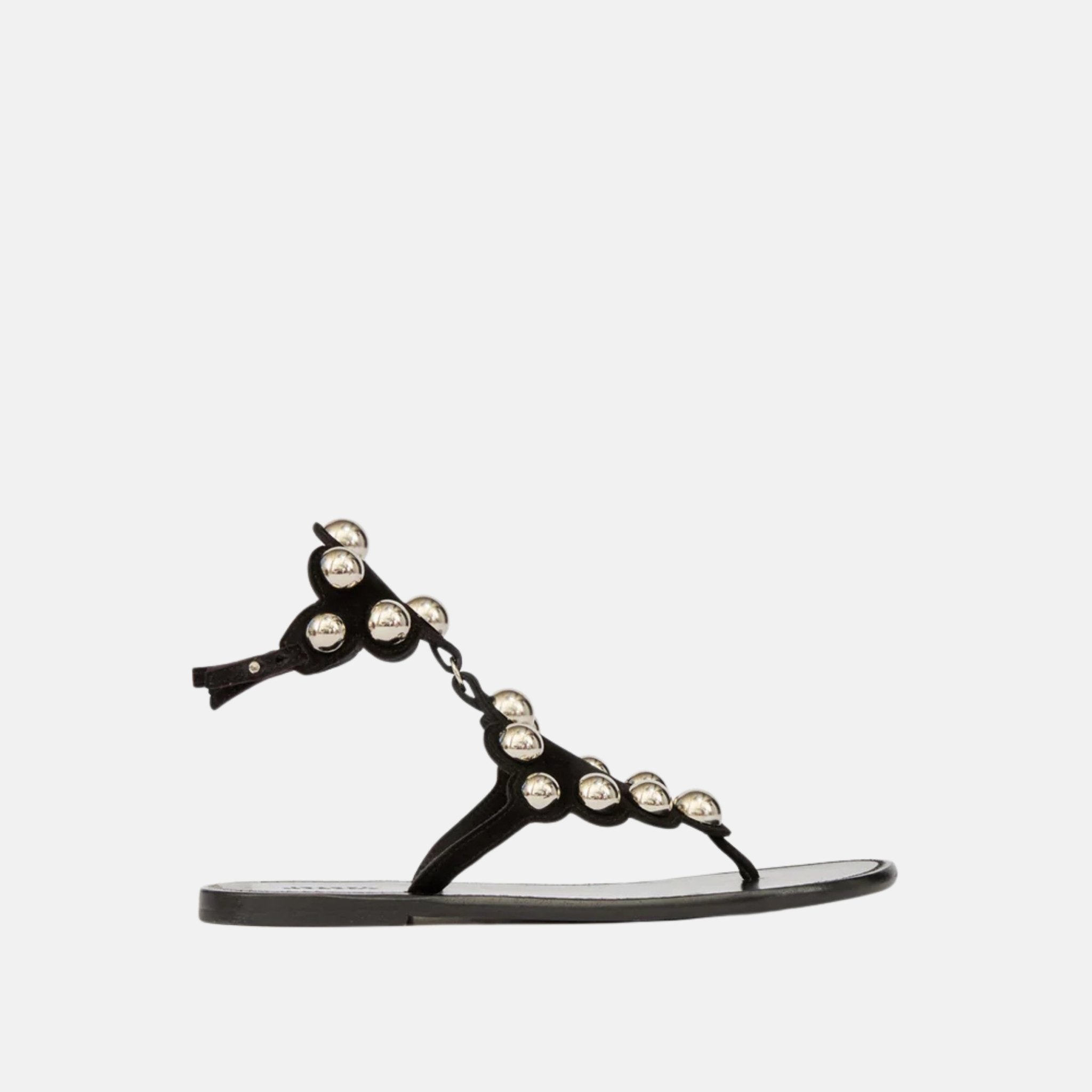 Velvee Jeweled Sandals In Suede Leather
