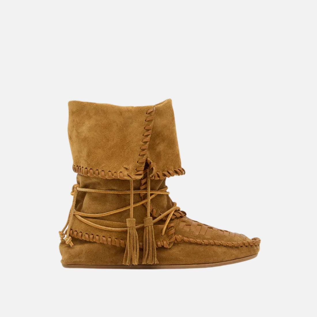 Winki Boots In Braided And Suede Leather