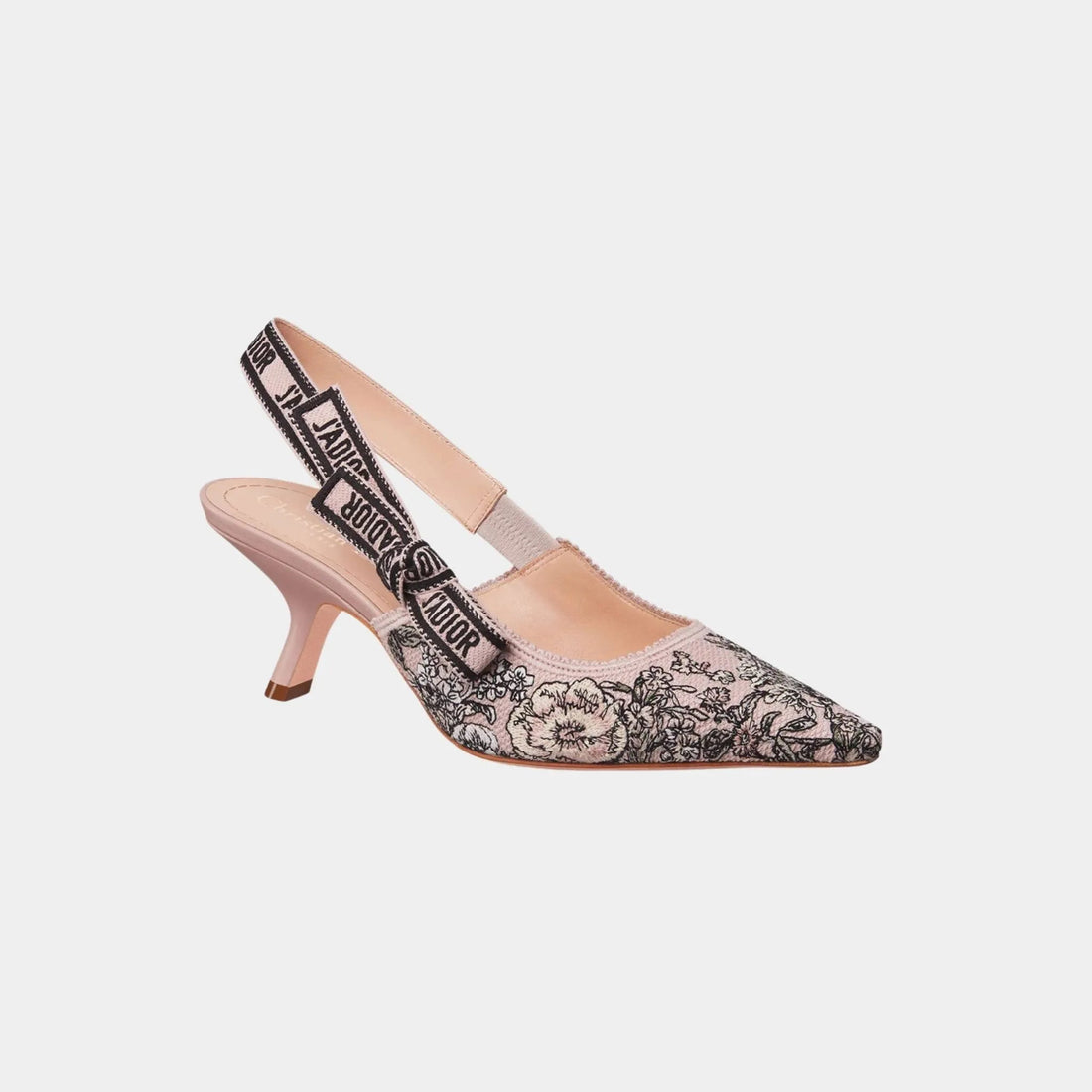 J Adior Dior Lucky Slingback Pump in Cotton and Lambskin