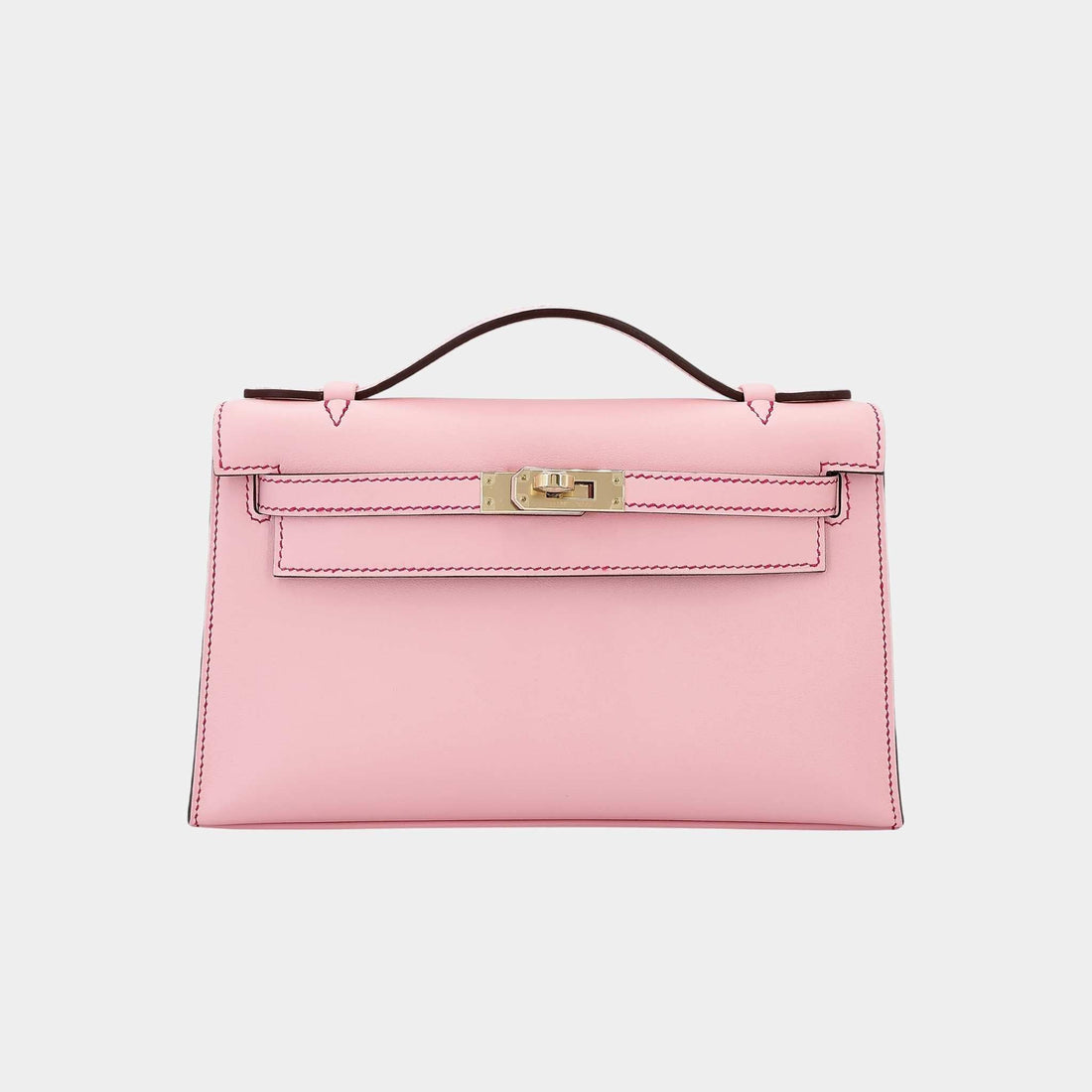 Kelly Pochette HSS Swift Rose Sakura/Gris Perle/Framboise PBHW