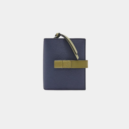 Compact Zip Wallet In Soft Grained Calfskin
