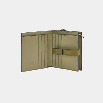 Compact Zip Wallet In Soft Grained Calfskin