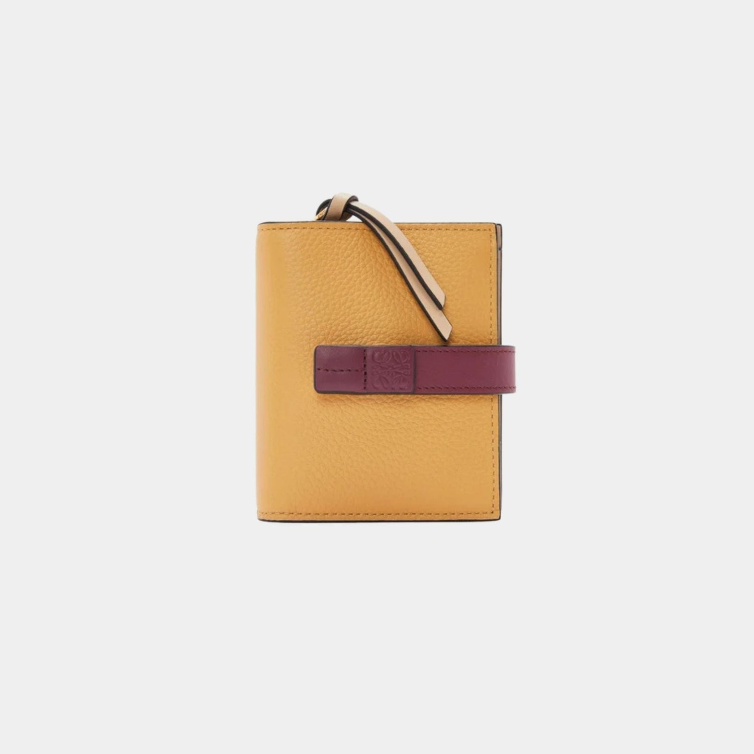 Compact Zip Wallet In Soft Grained Calfskin