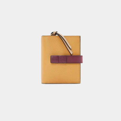 Compact Zip Wallet In Soft Grained Calfskin