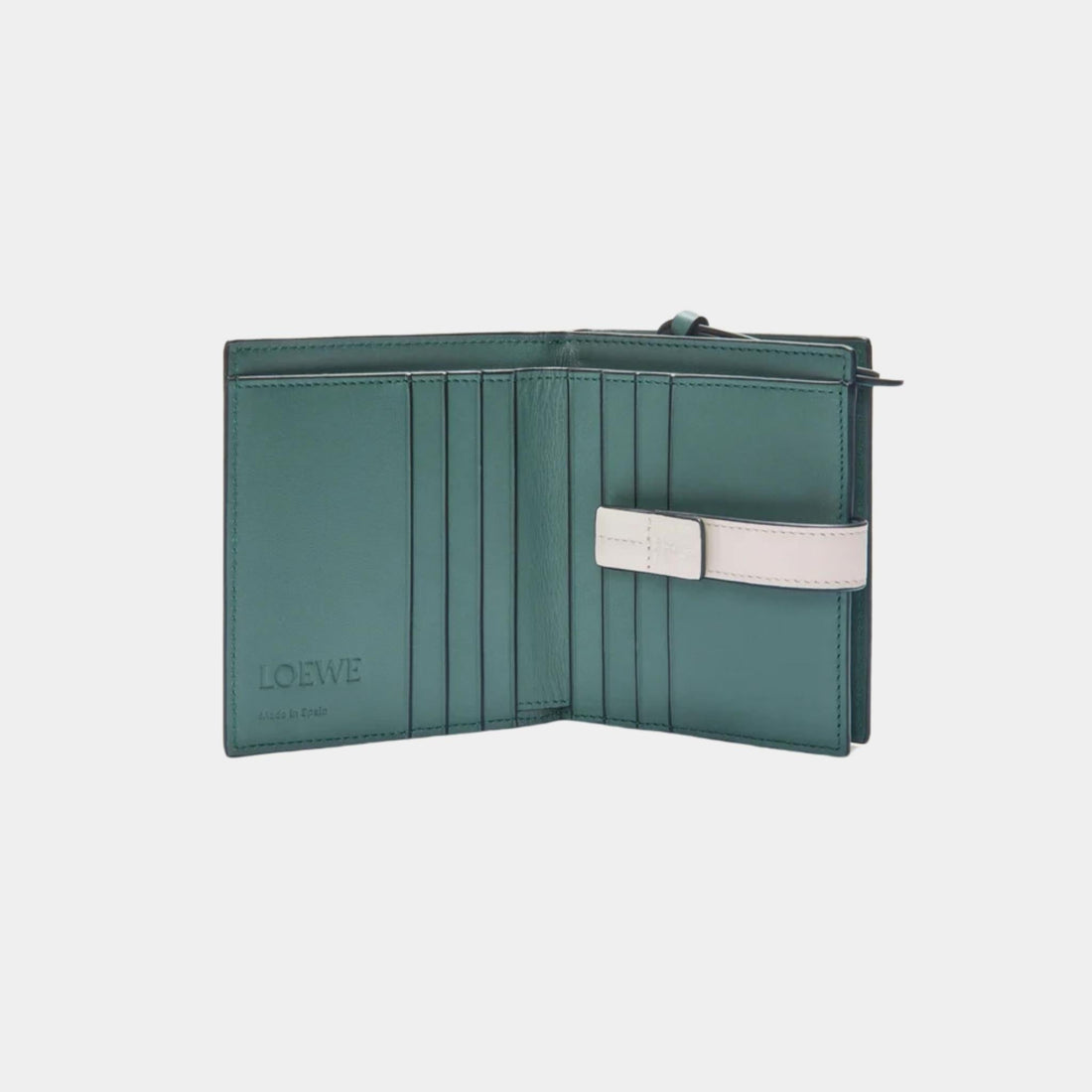 Compact Zip Wallet In Soft Grained Calfskin