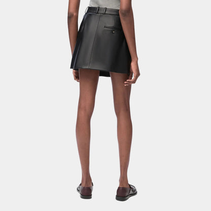 Draped Skirt in Nappa Lambskin