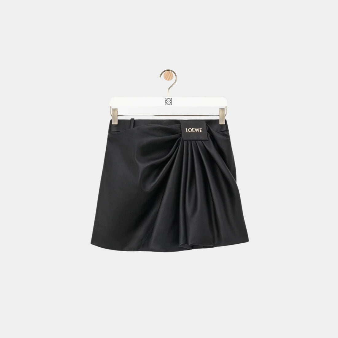 Draped Skirt in Nappa Lambskin