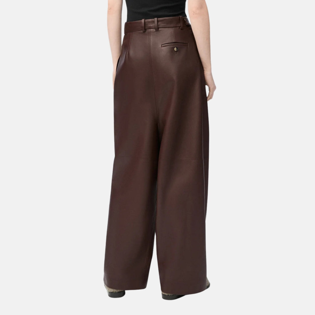 Draped Trousers In Nappa Lambskin