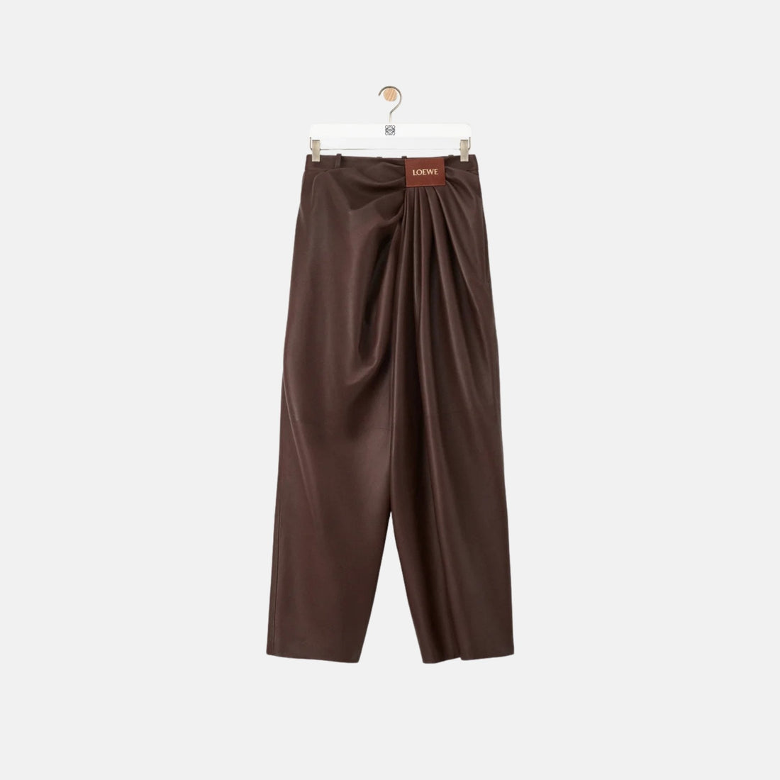 Draped Trousers In Nappa Lambskin