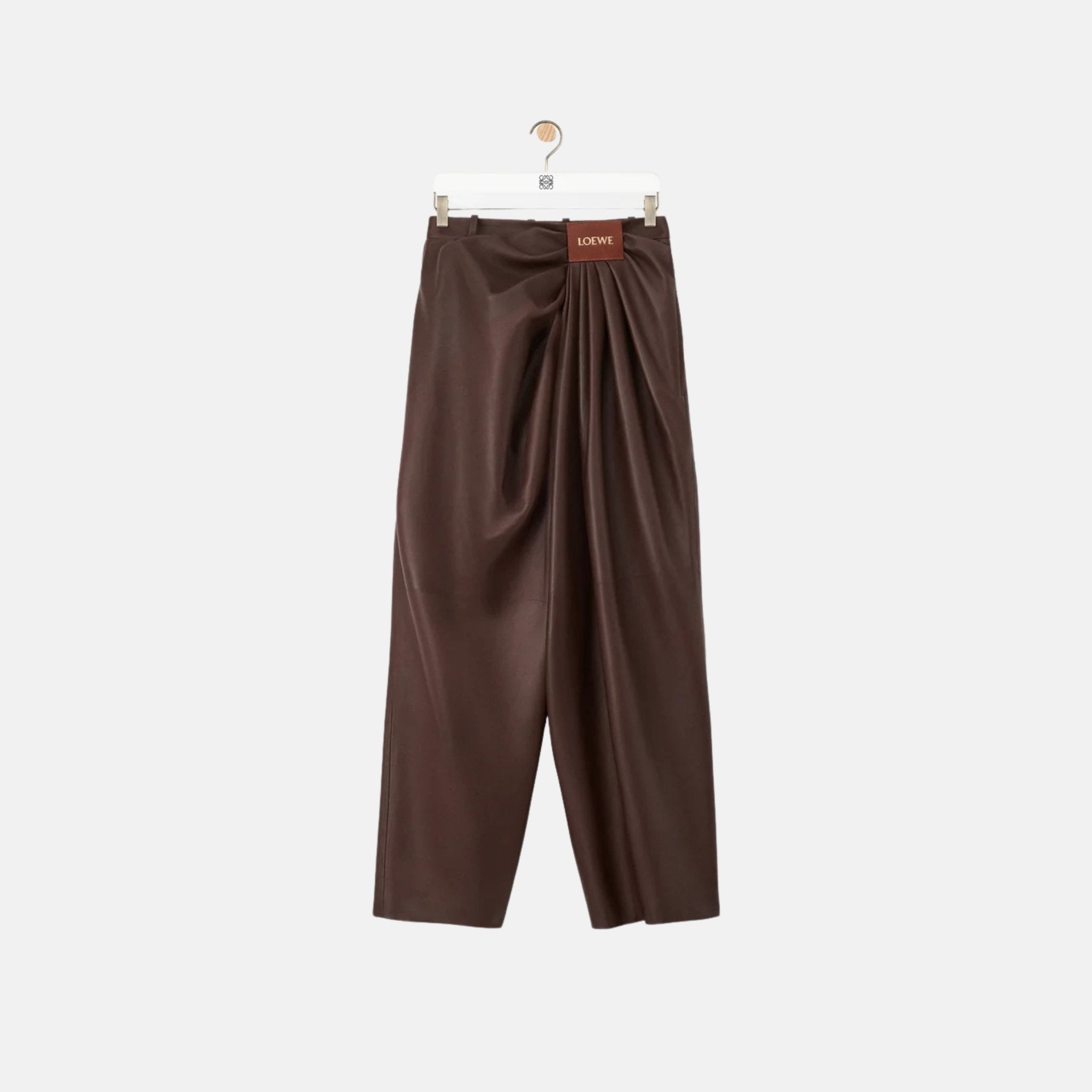 Draped Trousers In Nappa Lambskin