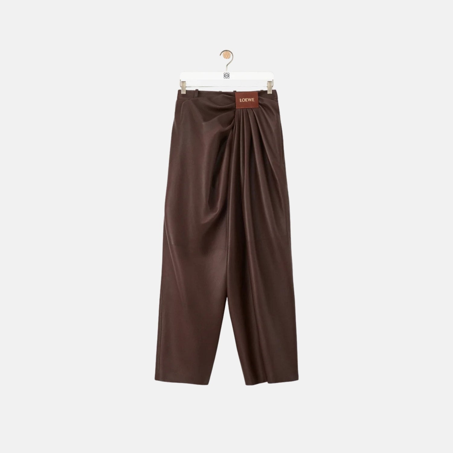 Draped Trousers In Nappa Lambskin