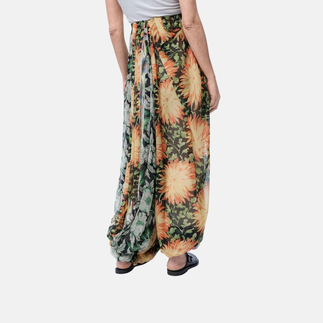 Draped Trousers In Silk