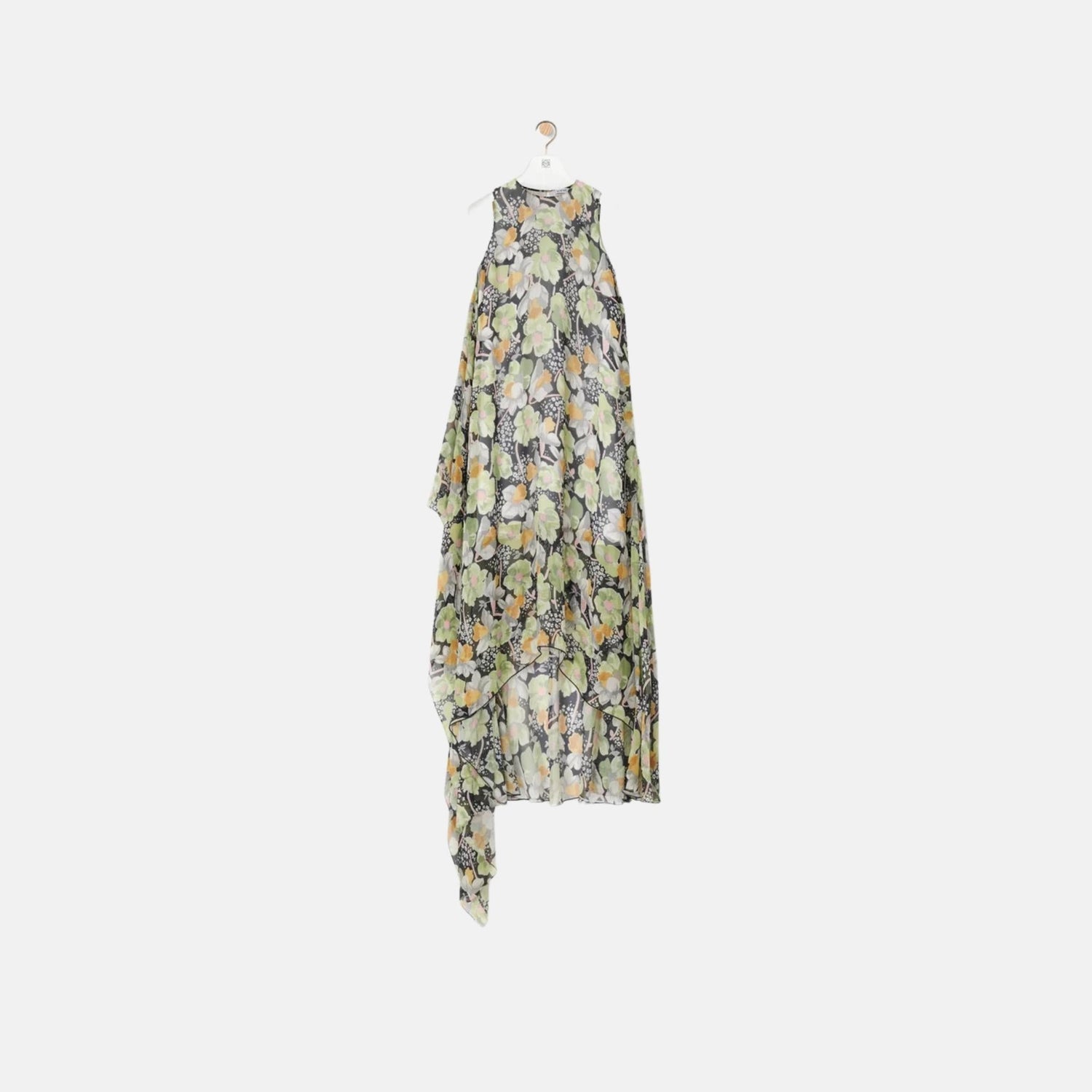 Dress In Silk With Daffodil Floral Print