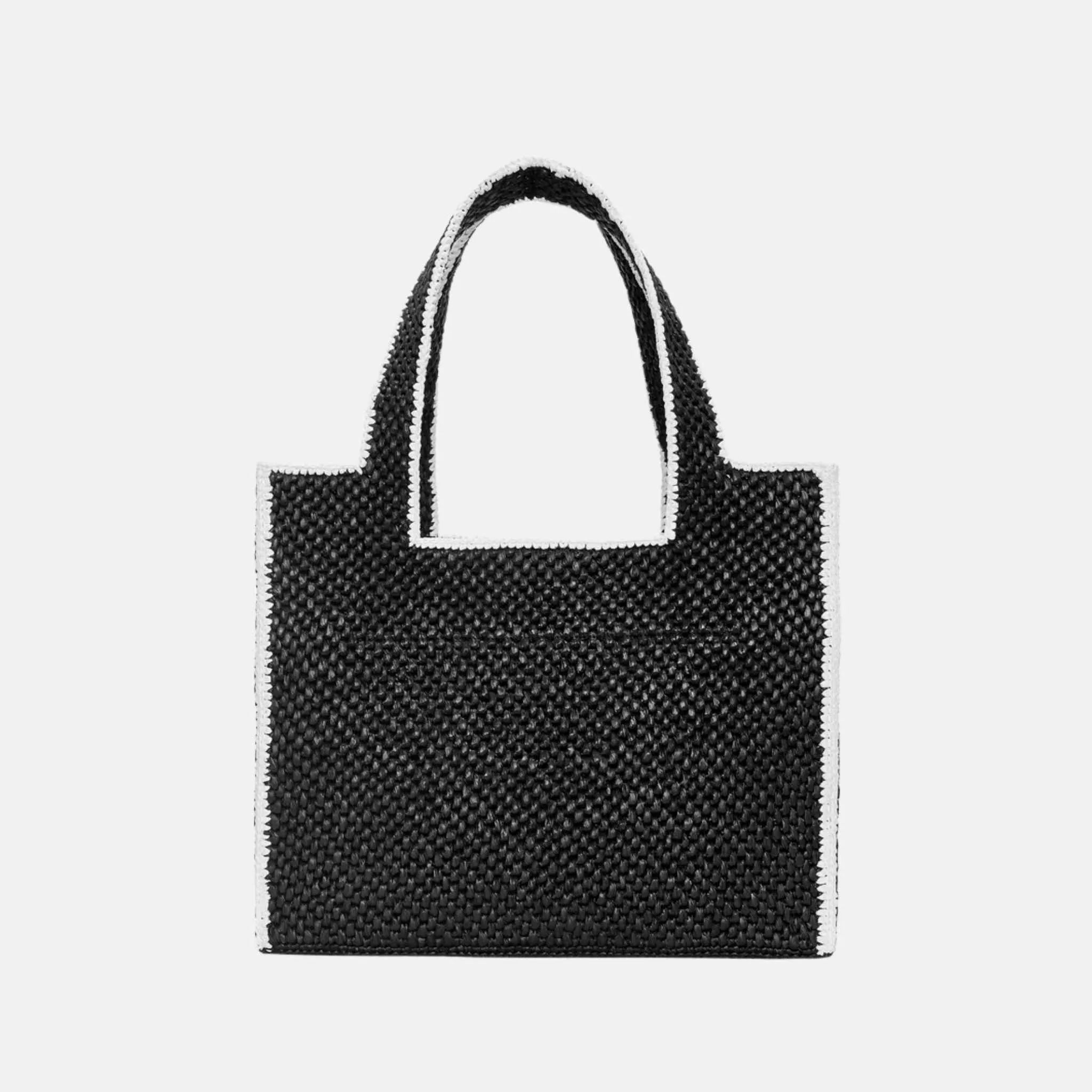 Large Font Tote in Raffia