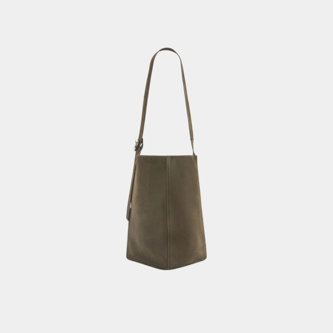 Large Pebble Bucket Bag In Suede Calfskin