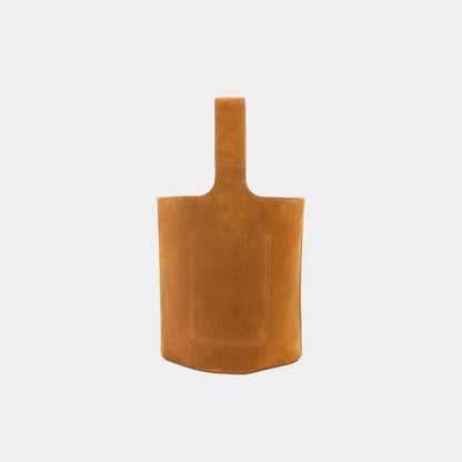 Large Pebble Bucket Bag In Suede Calfskin