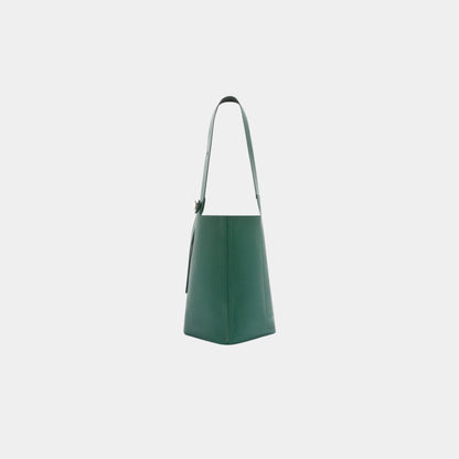 Large Pebble Bucket In Supple Grained Calfskin