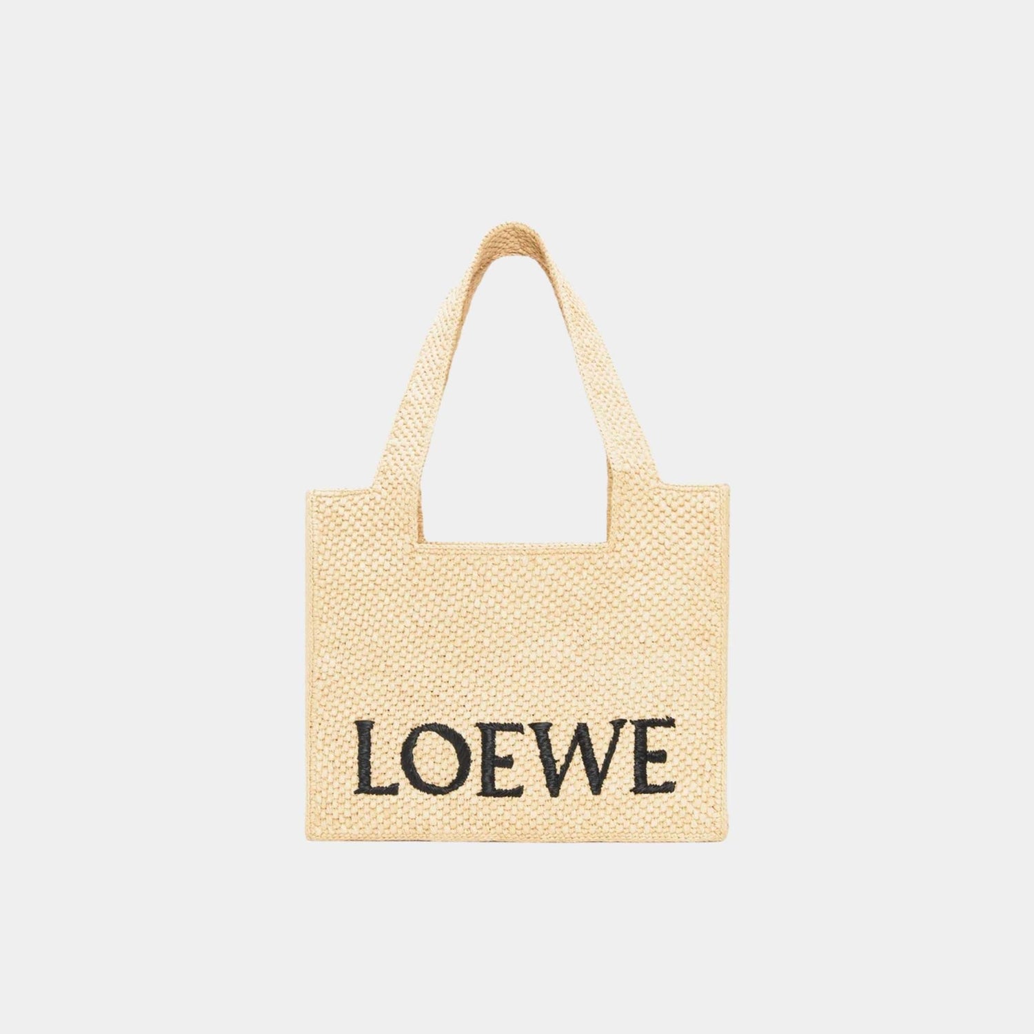Medium LOEWE Font Raffia Tote