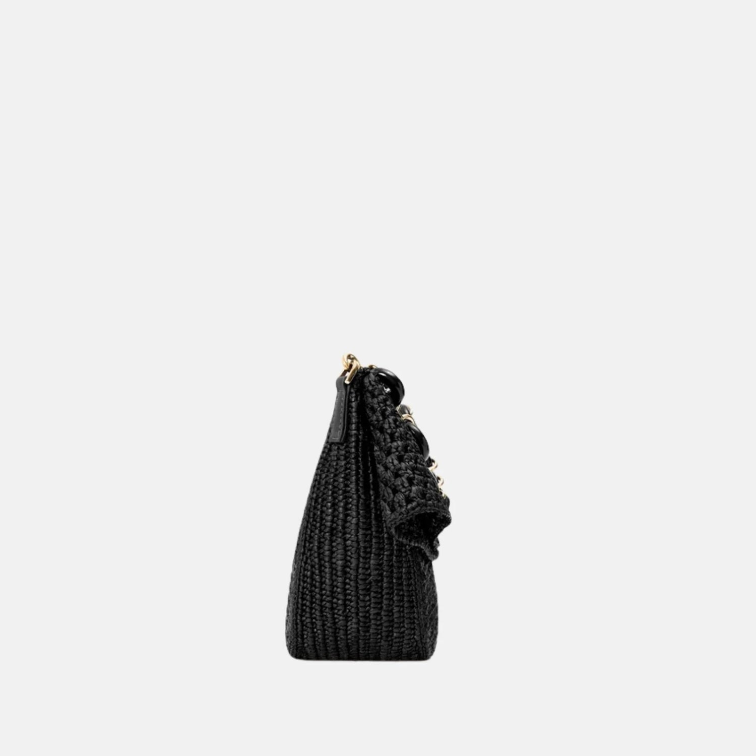 Medium Ola Bag in Raffia and Calfskin