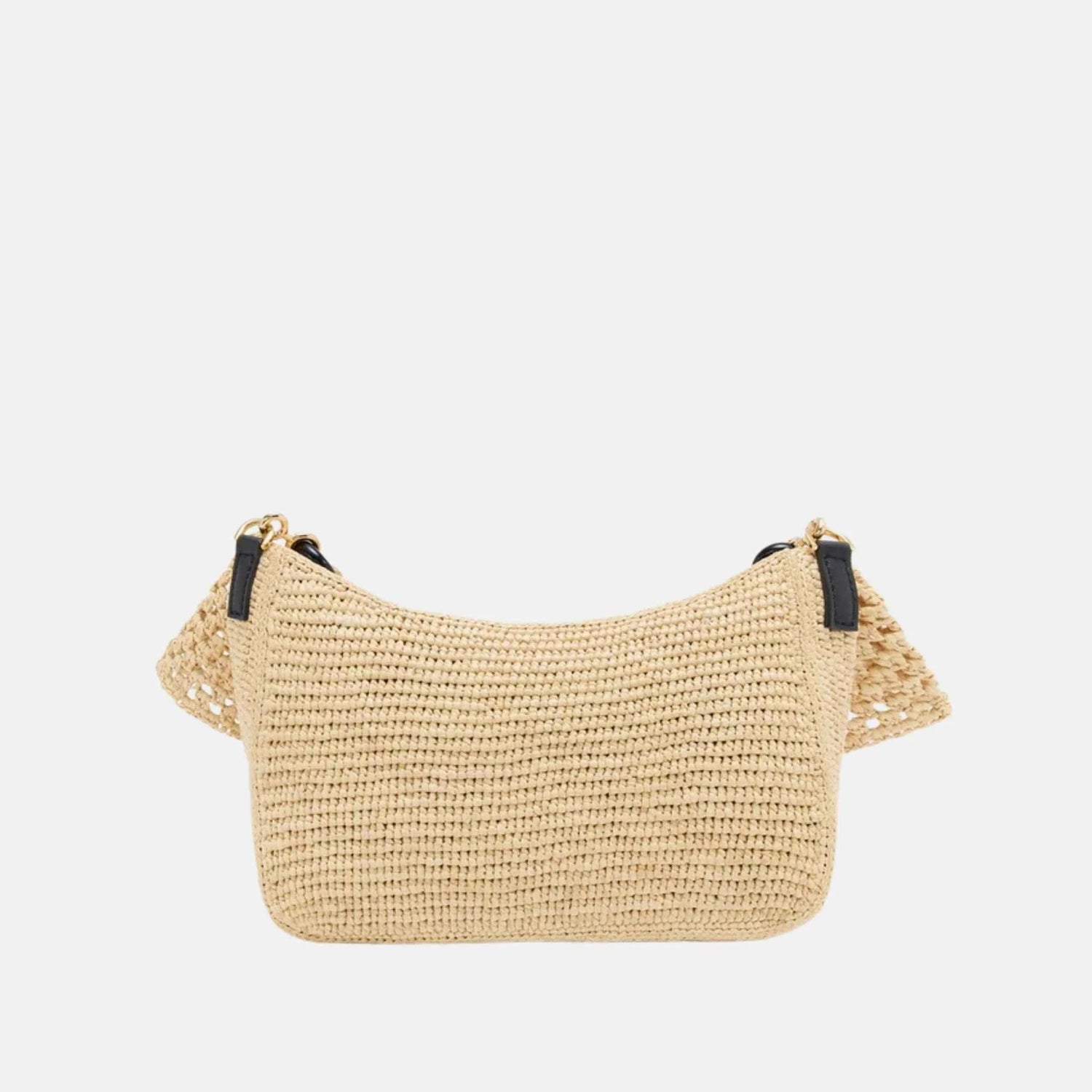 Medium Ola Bag in Raffia and Calfskin