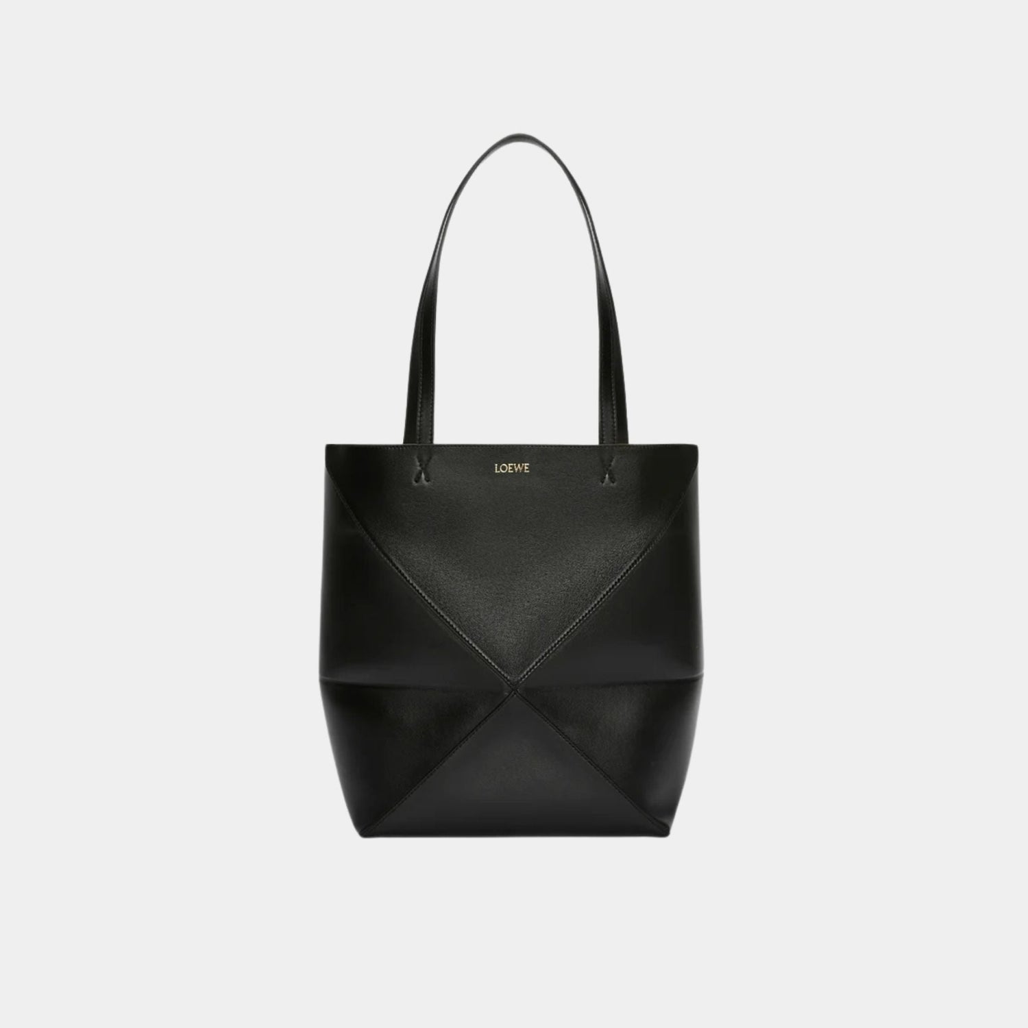 Medium Puzzle Fold Tote In Shiny Calfskin