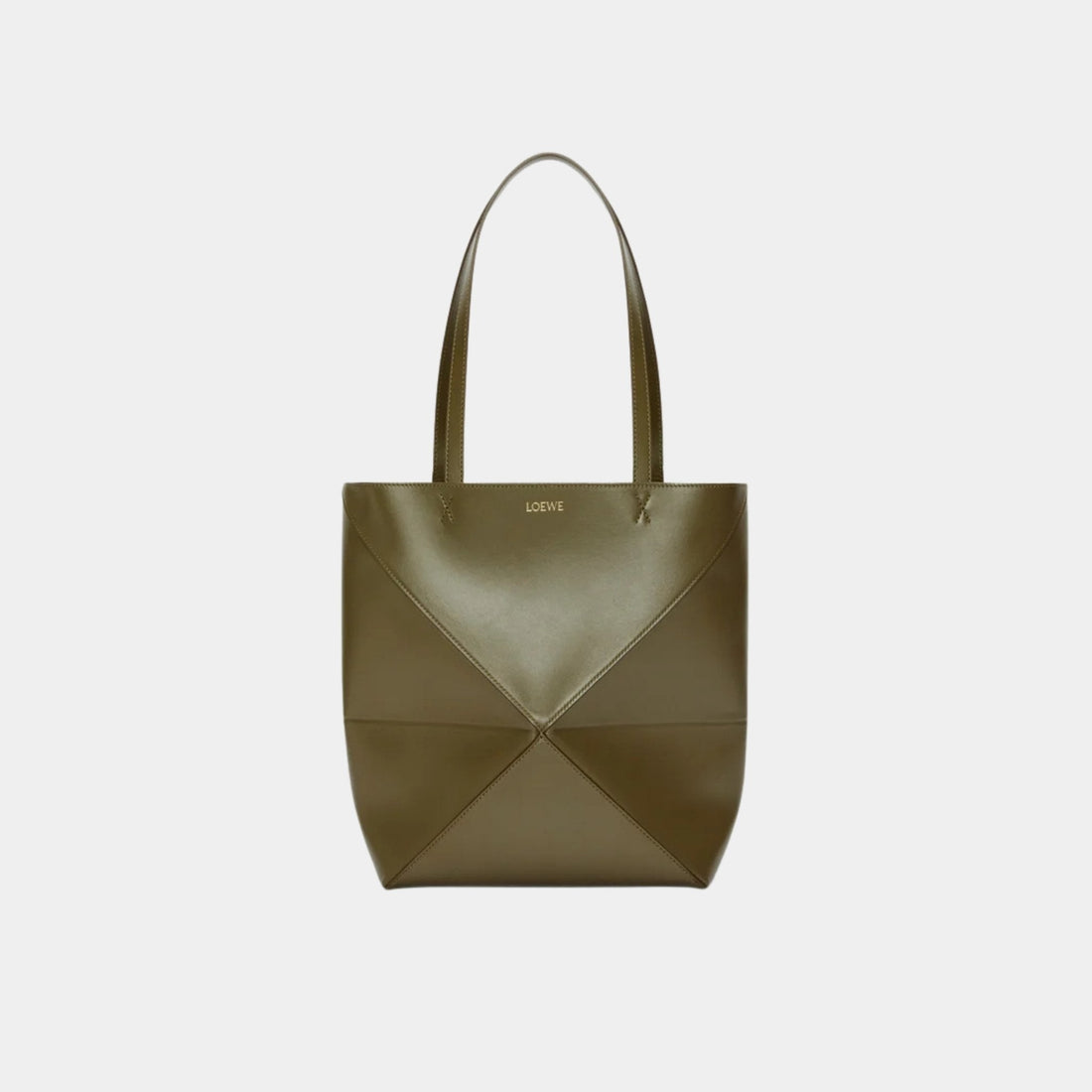 Medium Puzzle Fold Tote In Shiny Calfskin