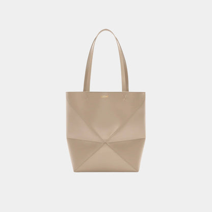 Medium Puzzle Fold Tote In Shiny Calfskin