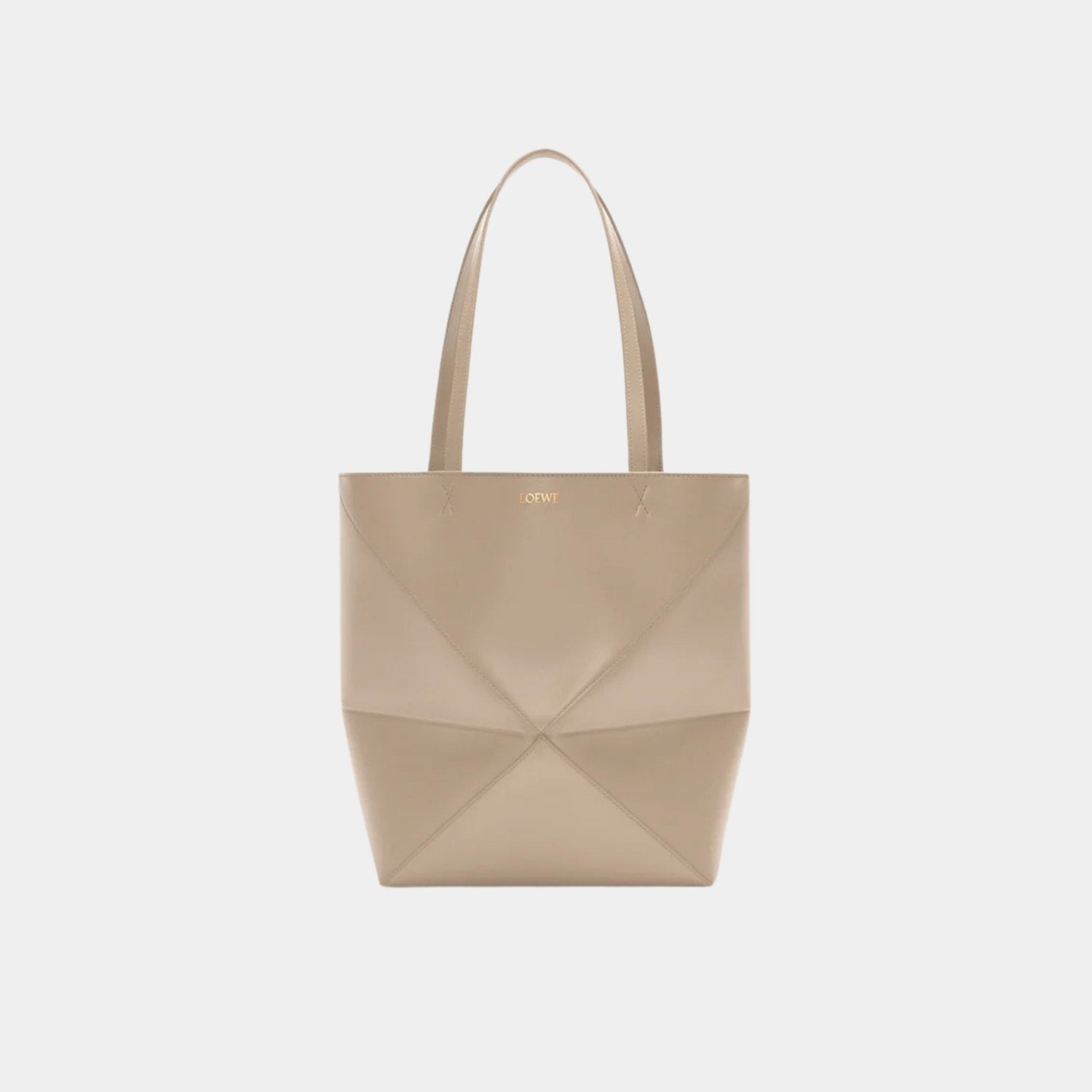 Medium Puzzle Fold Tote In Shiny Calfskin